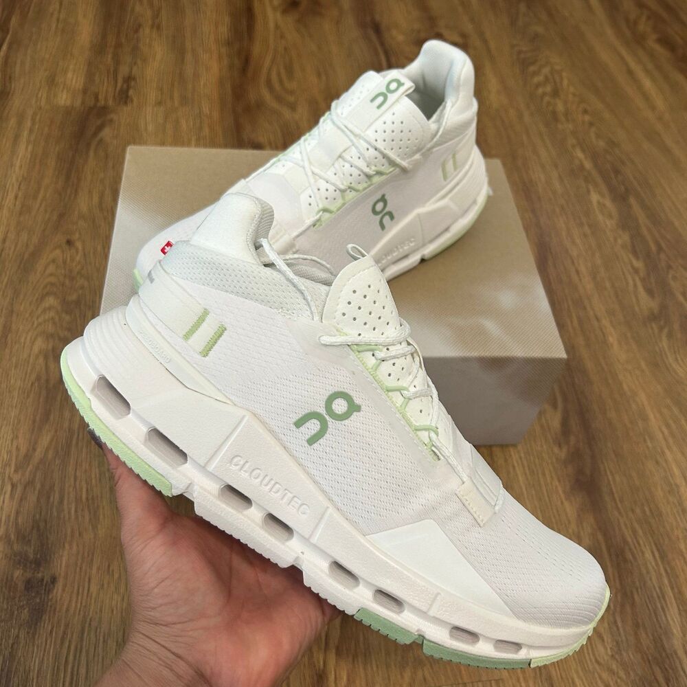 On CLOUDNOVA white sage lace up shoes sneakers women’s 7 new in box - Picture 8 of 8